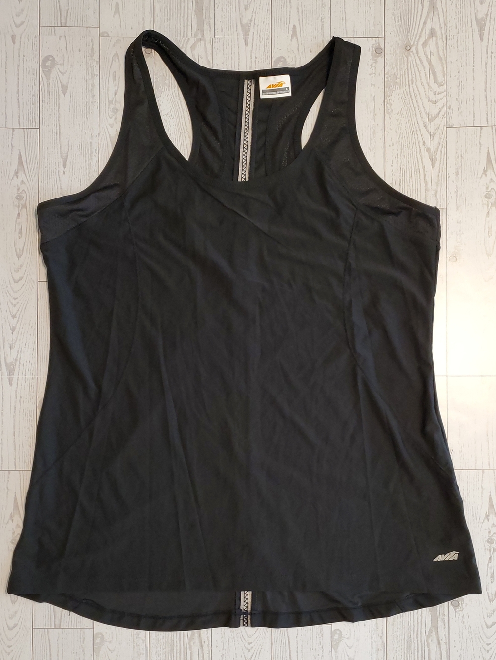 Avia Black Racerback Athletic Tank Top Workout Women's Large